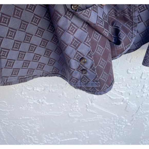 ETRO Milano Mens Long Sleeve Button Down Collared Dress Shirts Blue Sz 39 - Picture 9 of 13